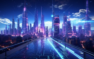 充满科技感的插图 科幻感插画！未来感